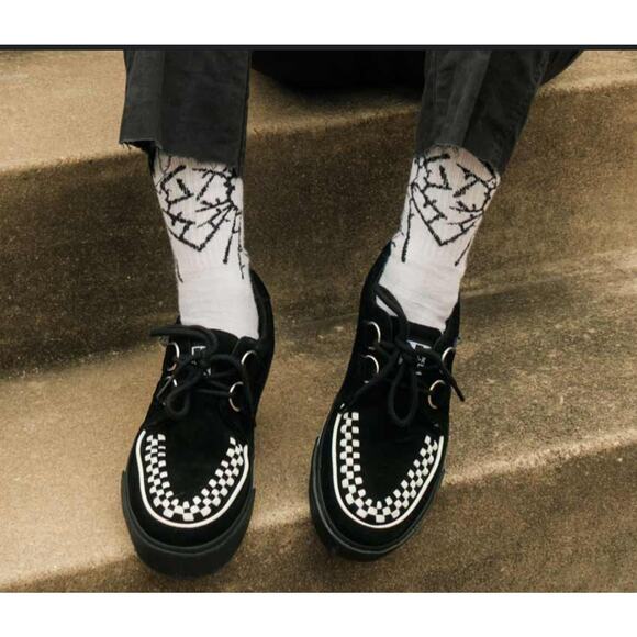 T.u.k. Suede Viva Mondo Creepers Shoes For Women 12 And Men 10 Lace Up Platform - Picture 1 of 8